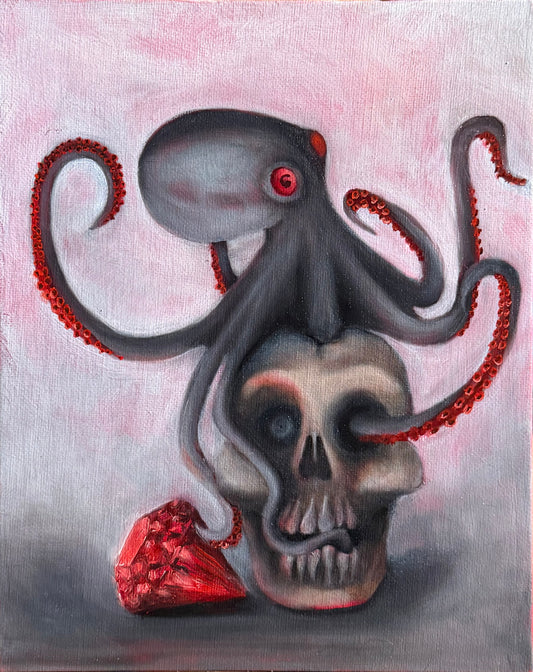 "In Search of Treasure" 8"x10" Original Oil Painting on Canvas Panel